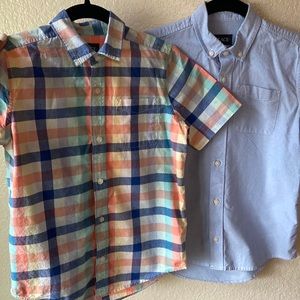 Boys 10/12 bundle button down short sleeves